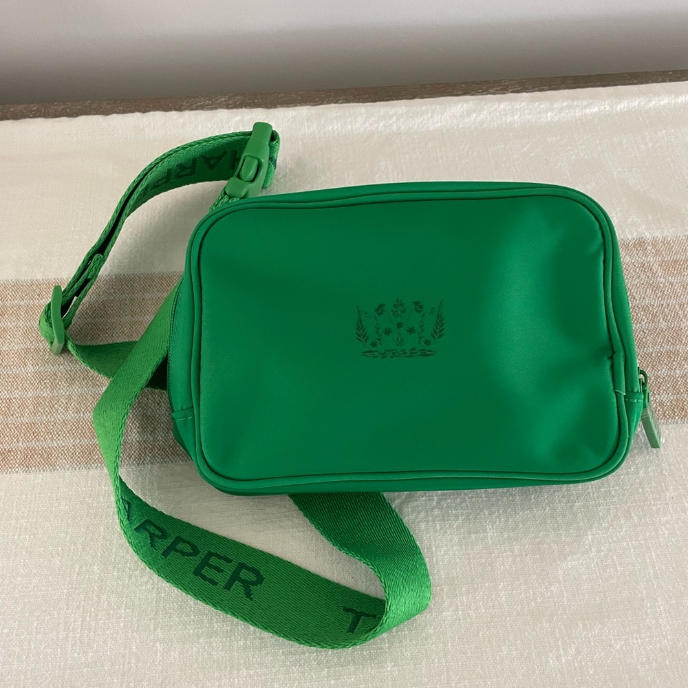 Tata Harper Green Crossbody Bag with Adjustable Strap - New
